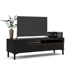 Tv-meubel Roomers Zwart Noten - Giga Living