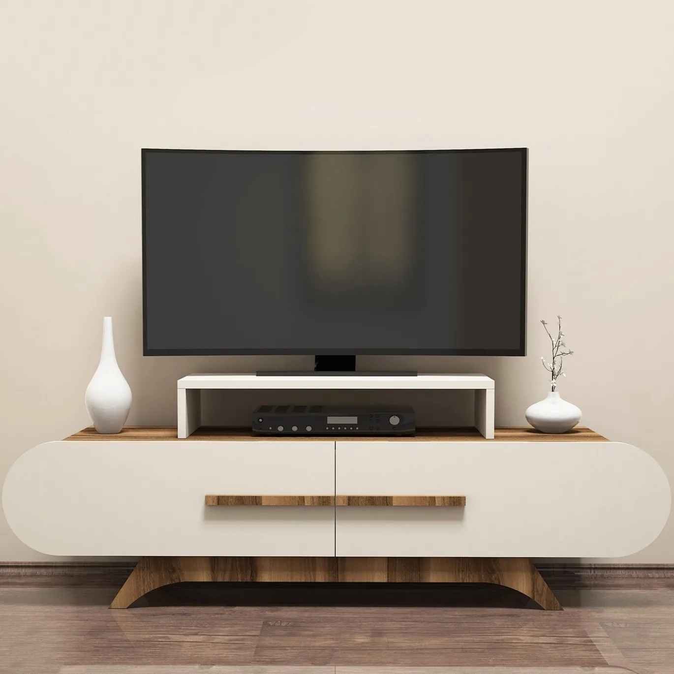 Tv-meubel Rose Crème/Walnoot 145cm