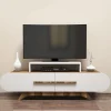 Tv-Meubel Rose Melamine Walnoot Wit