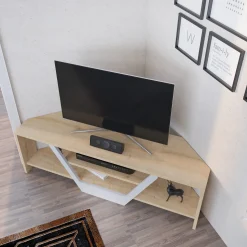 Tv-meubel Sares Naturel/Wit