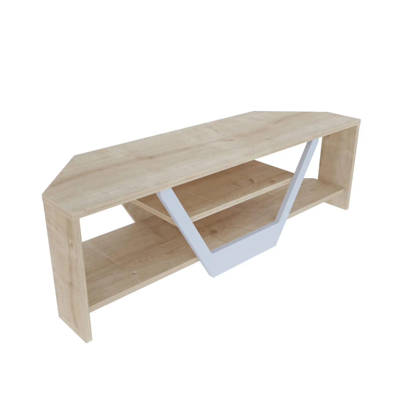 Tv-meubel Sares Naturel/Wit