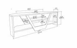 Tv-meubel Sares Naturel/Wit