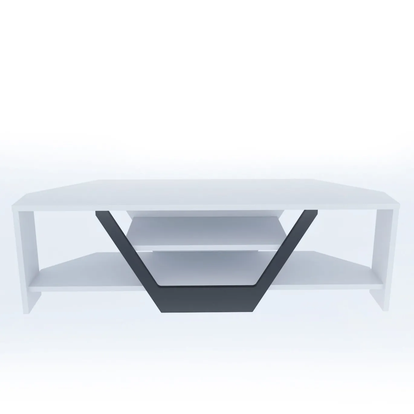 Tv-meubel Sares Wit/Zwart