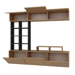 Tv-Meubel Sasa Melamine Teak Zwart