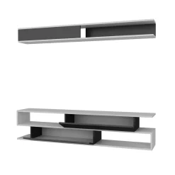 Tv-Meubel Sims Melamine Wit Zwart