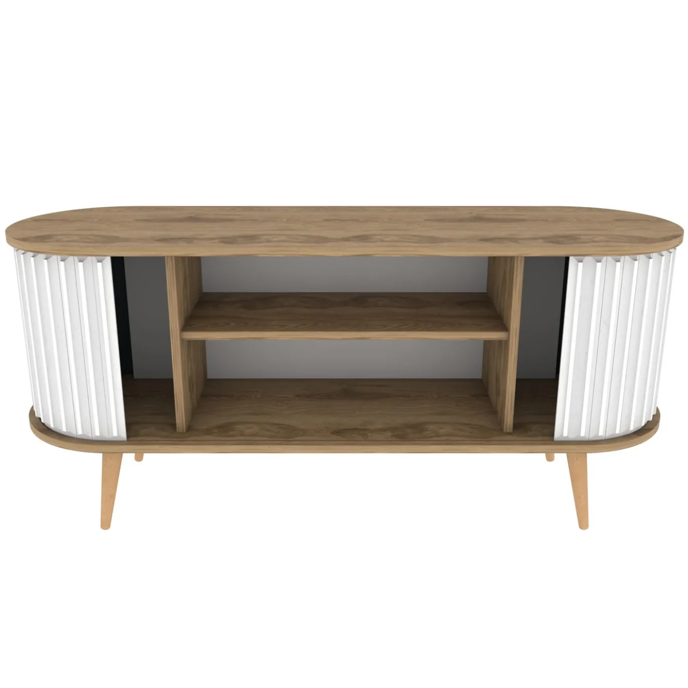 Tv-meubel Stor Wit/Naturel 140cm