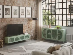Tv-meubel Tayra 4d 180cm Mintgroen - Giga Meubel