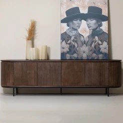 Tv-meubel Tora Walnoot 200cm Mangohout - Giga Meubel