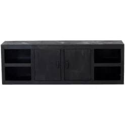Tv-Meubel Xander Zwart Mangohout - Giga Meubel