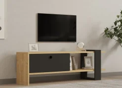 Tv-meubel Yonca Antraciet/Naturel 120cm