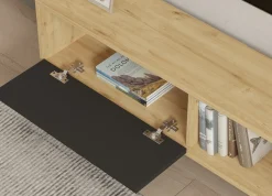 Tv-meubel Yonca Antraciet/Naturel 120cm