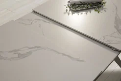 Uitschuifbare Eettafel Lula Wit Keramiek Wit - Giga Meubel