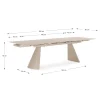 Uitschuifbare Eettafel Prisca 180/260cm Travertine - Giga Meubel