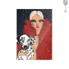Urban Cotton Glasschilderij Dotted Doggy 40x60cm