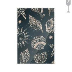 Urban Cotton Glasschilderij Seashells Midnight 40x60cm