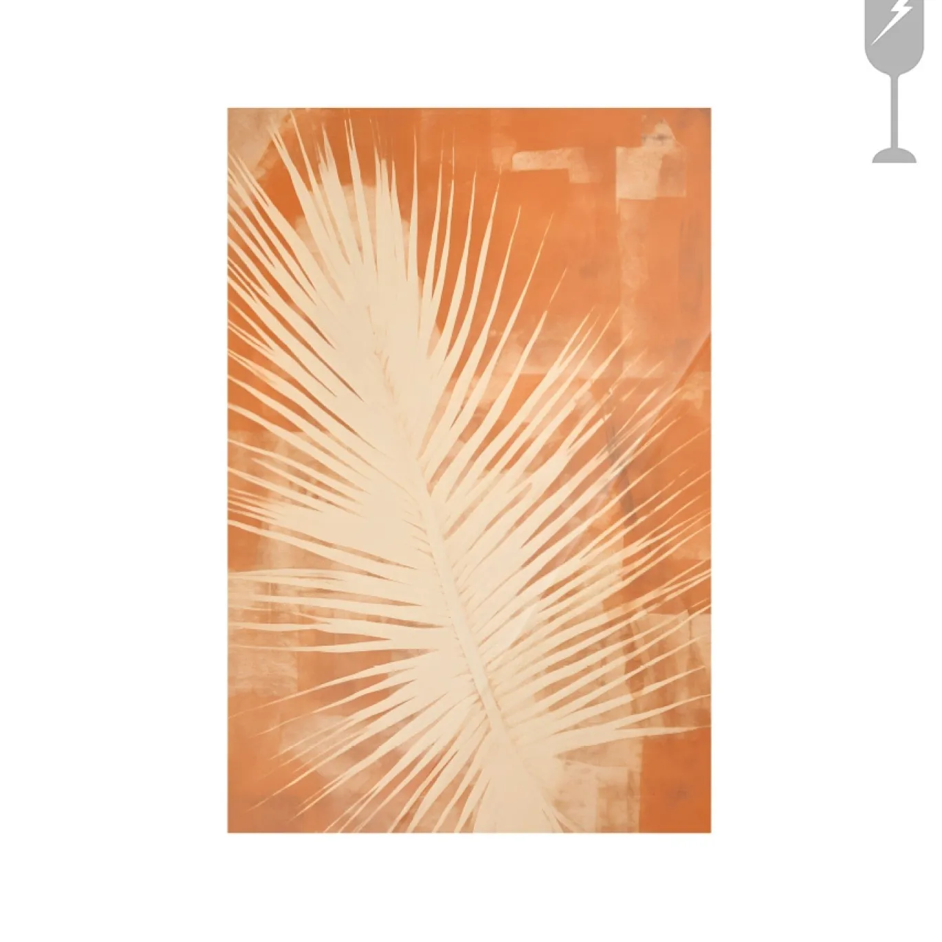 Urban Cotton Glasschilderij Rusty Leaf 40x60cm