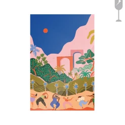 Urban Cotton Glasschilderij Dancing in Paradise 40x60cm