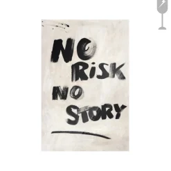 Urban Cotton Glasschilderij No Risk No Story 40x60cm