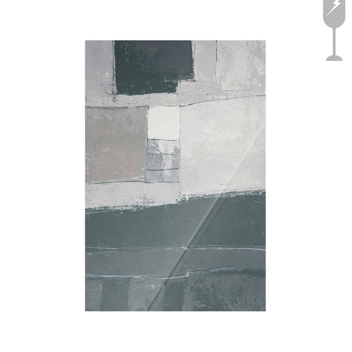 Urban Cotton Glasschilderij Abstract 4 40x60cm
