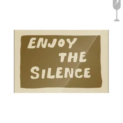 Urban Cotton Glasschilderij Enjoy The Silence Groen 40x60cm