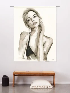Urban Cotton Wandkleed A woman's Face Small 80x110cm