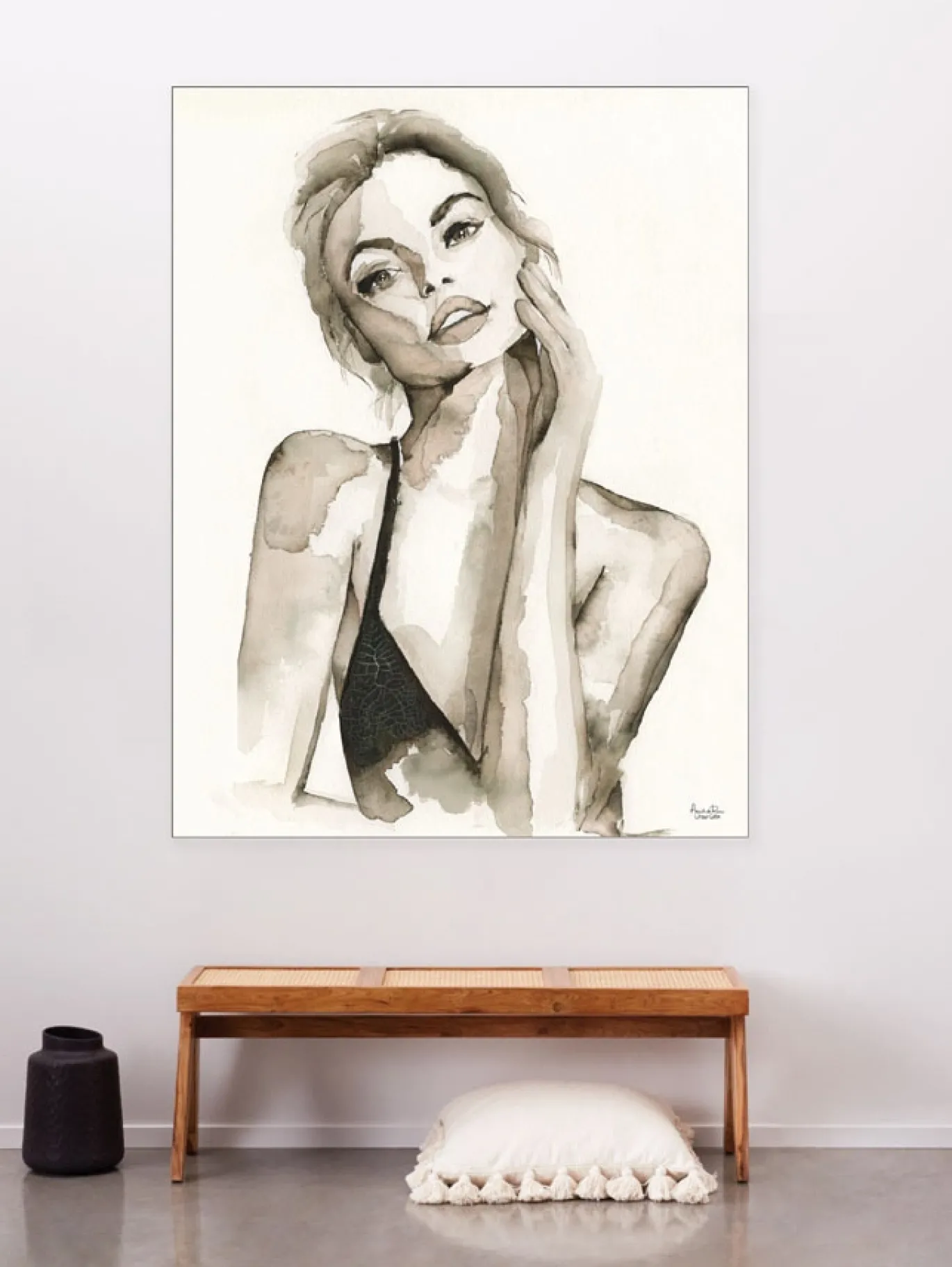 Urban Cotton Wandkleed A woman's Face Small 80x110cm