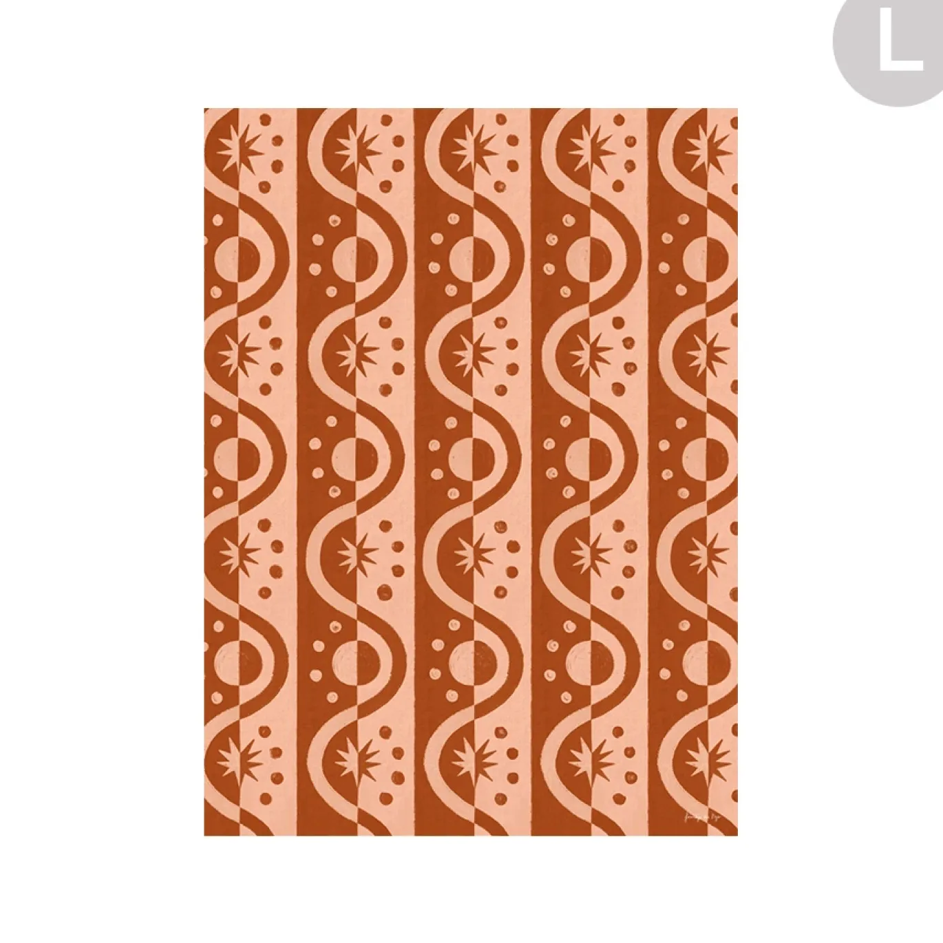 Urban Cotton Wandkleed Moon Blockprint Large
