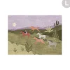 Urban Cotton Wandkleed Running Horses Large