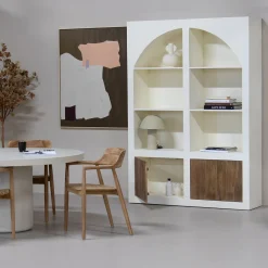 Vakkenkast Miné Beige 150cm - Giga Meubel