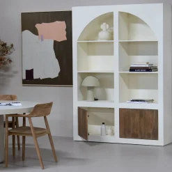 Vakkenkast Miné Beige 150cm - Giga Meubel