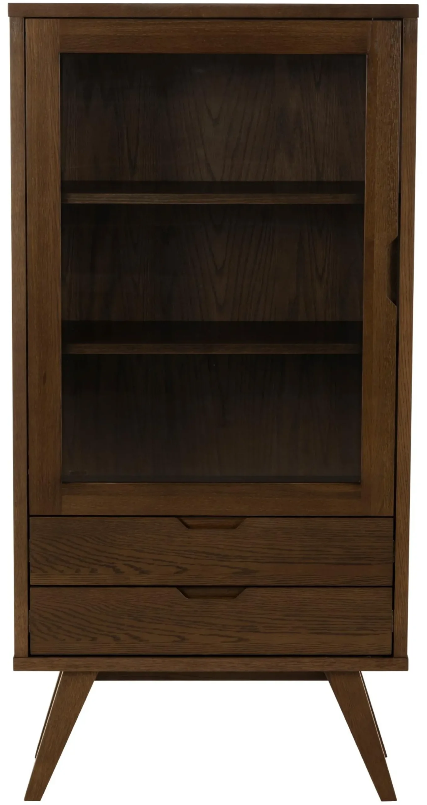 Vitrinekast Annie Eikenfineer Smoke 145cm - Giga Living