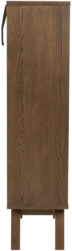 Vitrinekast Annie Eikenfineer Smoke 145cm - Giga Living