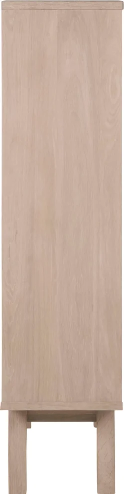 Vitrinekast Annie Eikenfineer Wit 145cm - Giga Living