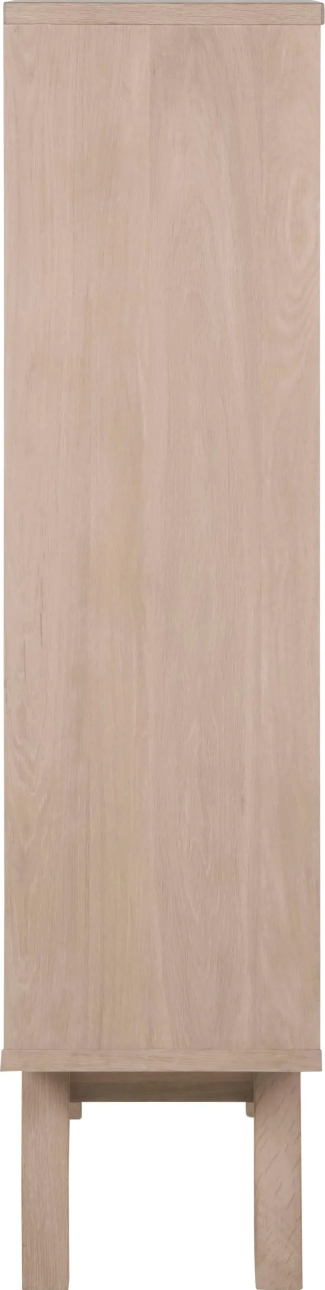Vitrinekast Annie Eikenfineer Wit 145cm - Giga Living