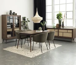 Vitrinekast Barrali Smoked Eiken 160cm - Giga Living