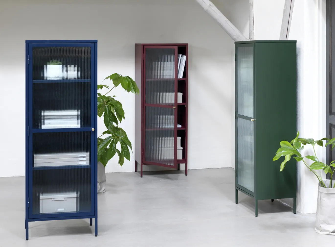 Vitrinekast Bronco Burgundy H160 cm - Giga Living
