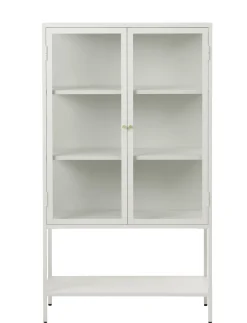Vitrinekast Carmel Hoog Greige Metaal 160cm - Giga Living