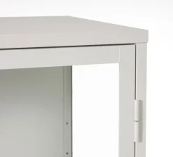 Vitrinekast Carmel Hoog Greige Metaal 160cm - Giga Living