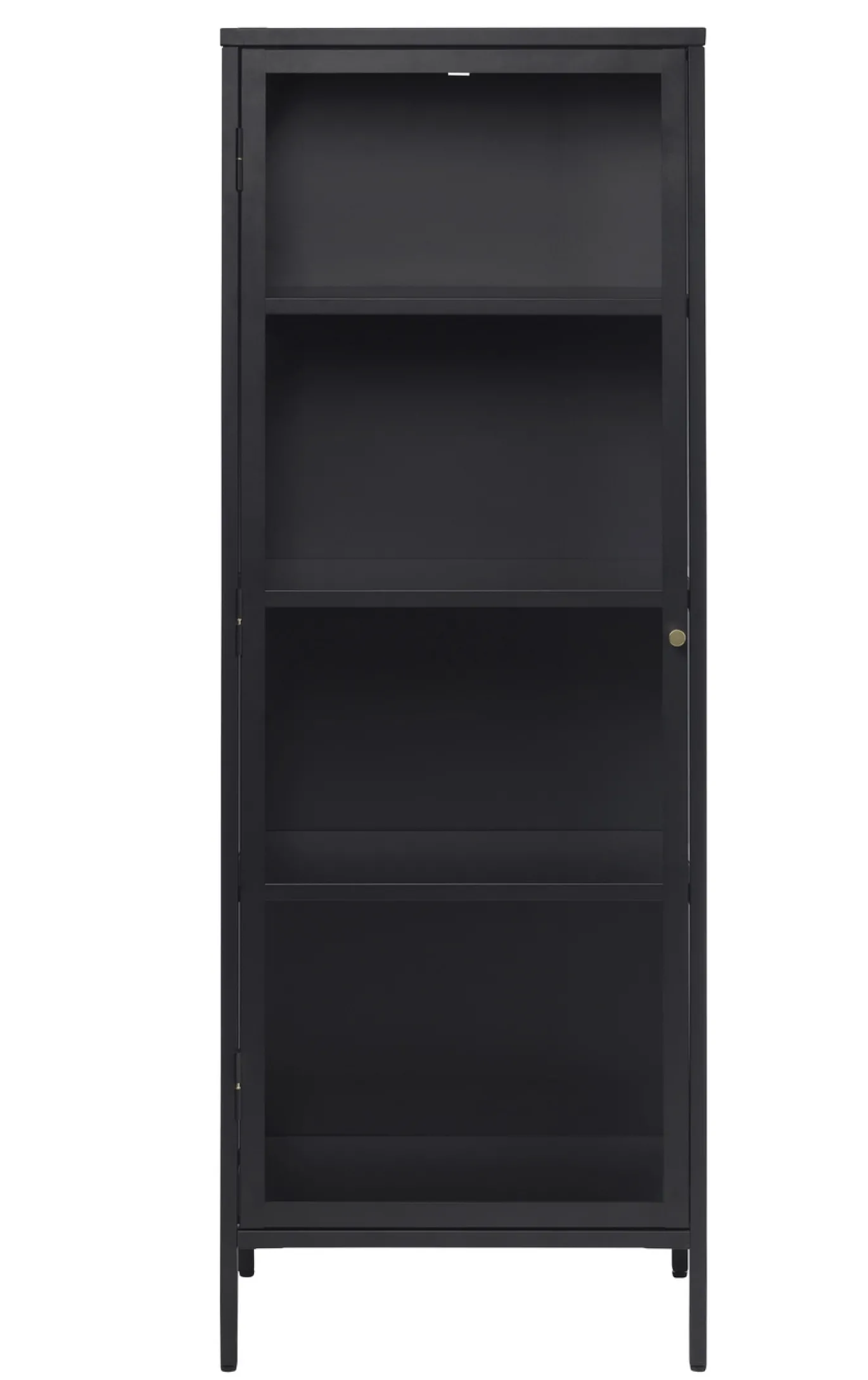 Vitrinekast Carmel Zwart H160 cm - Giga Living