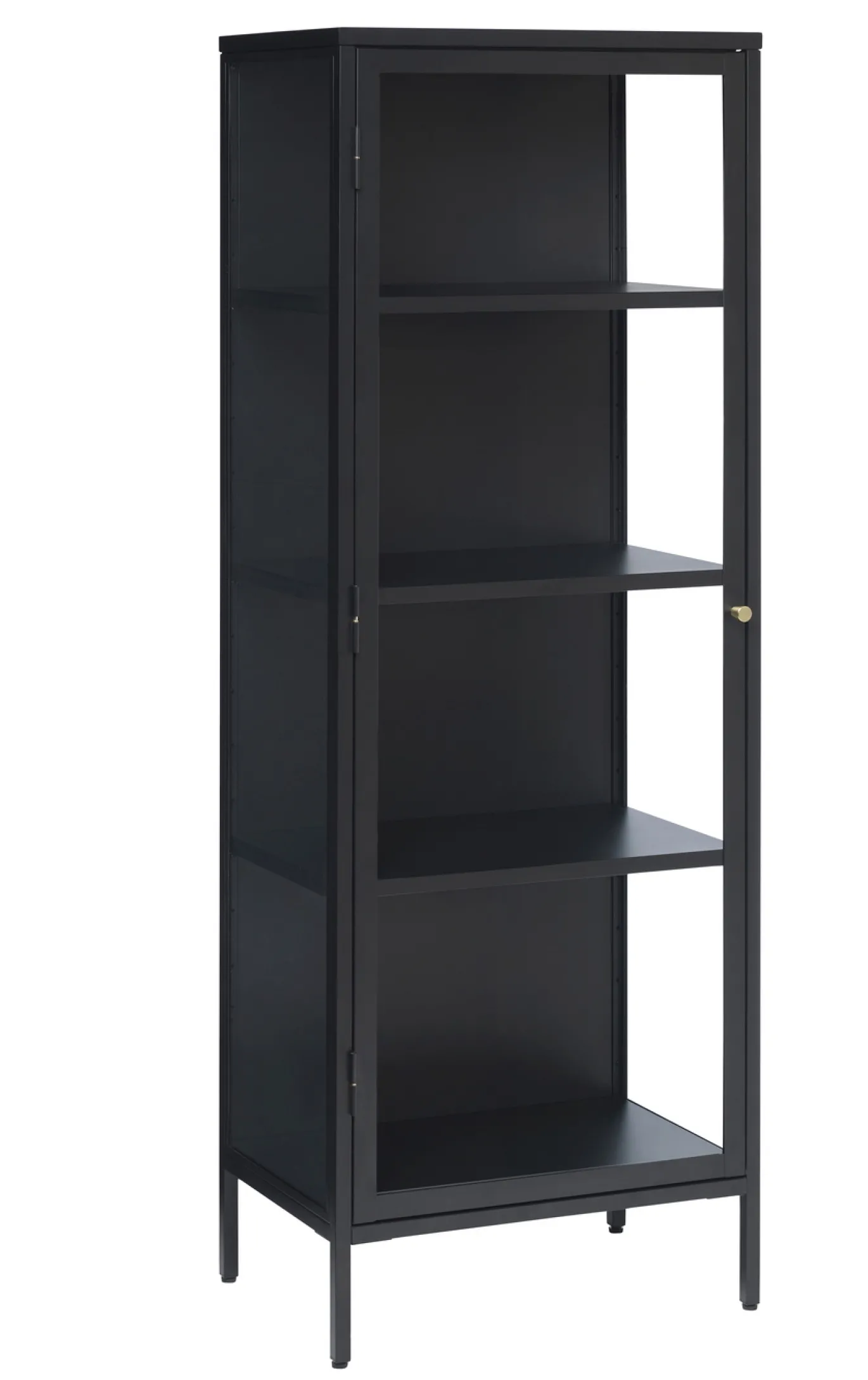 Vitrinekast Carmel Zwart H160 cm - Giga Living