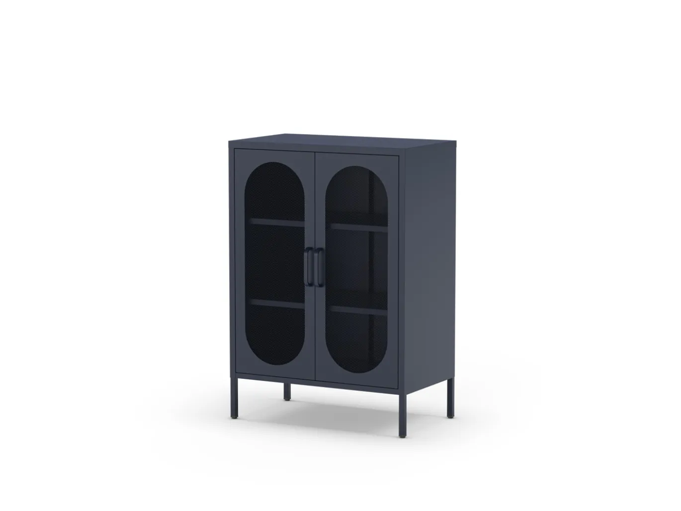 Vitrinekast Diora 2d Blauw - Giga Meubel