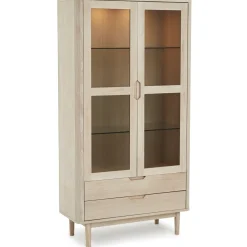 Vitrinekast Nyborg Eiken 190cm - Giga Meubel