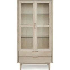 Vitrinekast Nyborg Eiken 190cm - Giga Meubel