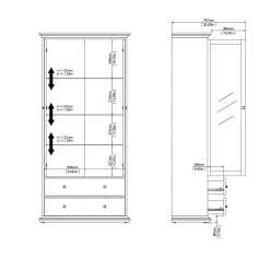 Vitrinekast Paris Wit - Giga Living