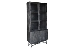 Vitrinekast Romee Zwart 100cm - Giga Meubel