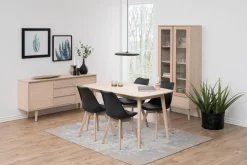 Vitrinekast Rosta Eikenfineer Wit 178cm - Giga Living