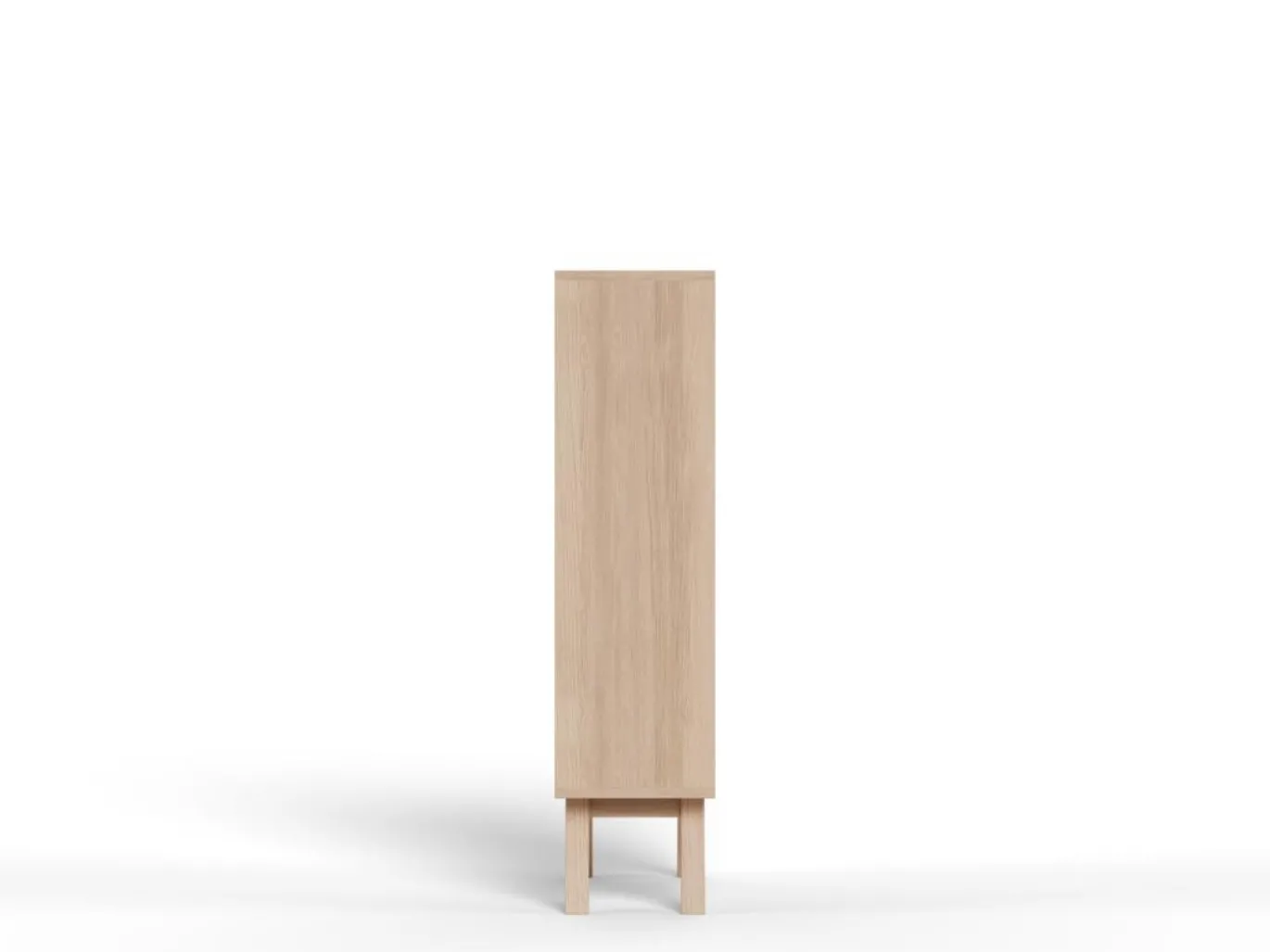Vitrinekast Stanford Eiken Wit 145cm - Giga Living
