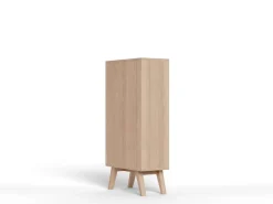 Vitrinekast Stanford Eiken Wit 145cm - Giga Living