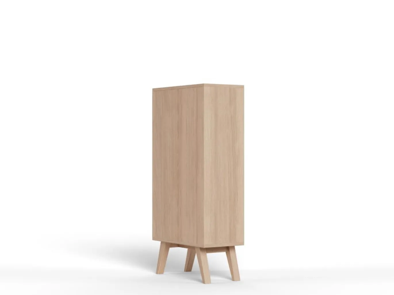 Vitrinekast Stanford Eiken Wit 145cm - Giga Living