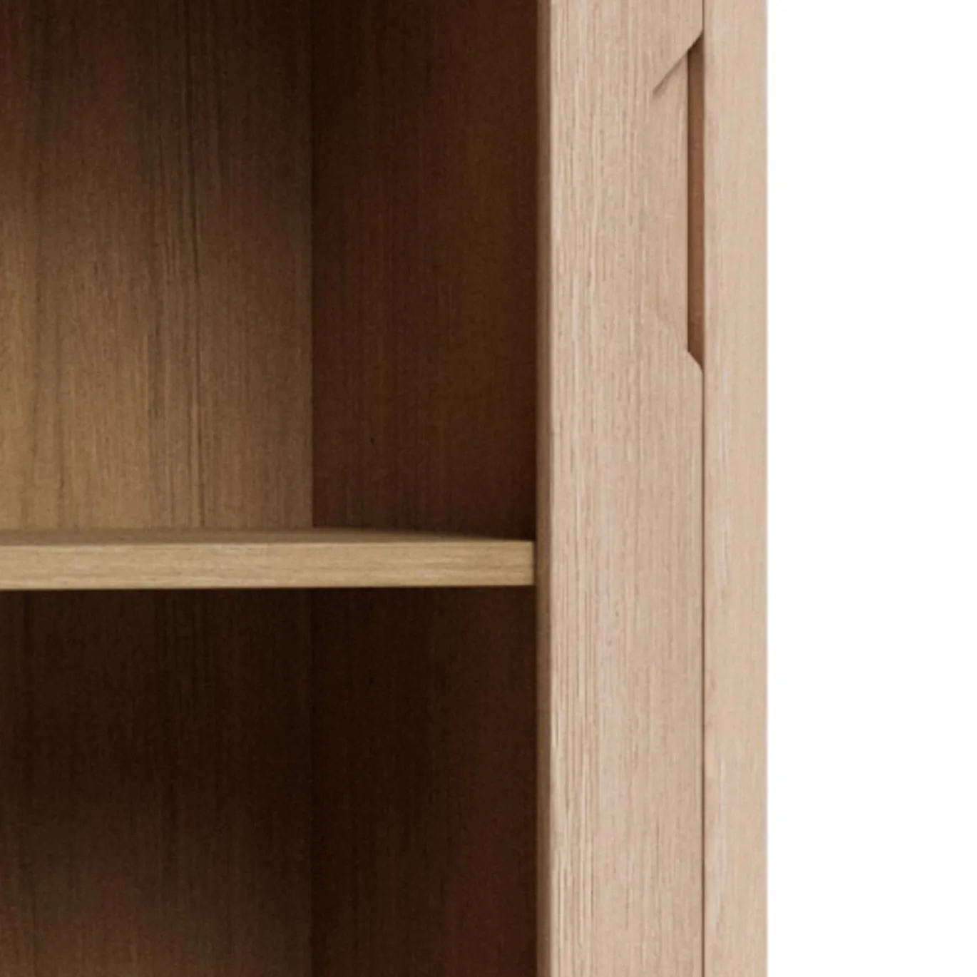 Vitrinekast Stanford Eiken Wit 145cm - Giga Living